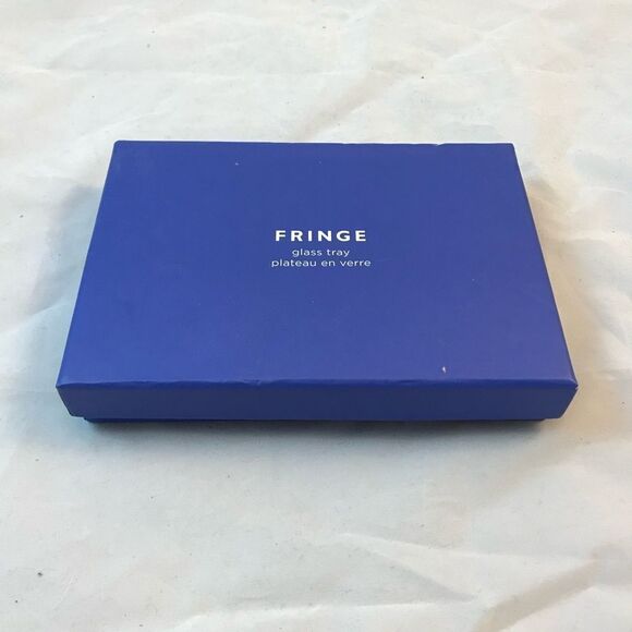 Happy Hanukkah! Tray Glass Holiday Blue Fringe Rectangle Catch All Unisex Decor - Picture 8 of 8